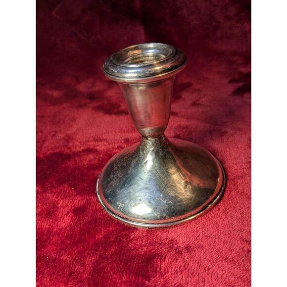 Empire vintage sterling silver weighted candlestick holder - Picture 4 of 9